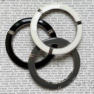 LIA SOPHIA (KIAM FAMILY) Trio "Lia" Stretch Bangle Bracelets Enamel (7-1/2") A